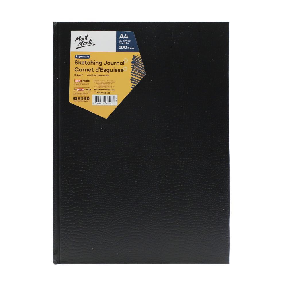 MONT MARTE Sketching Journal with Croc Finish 150gsm - 100 pages - A4 Portrait