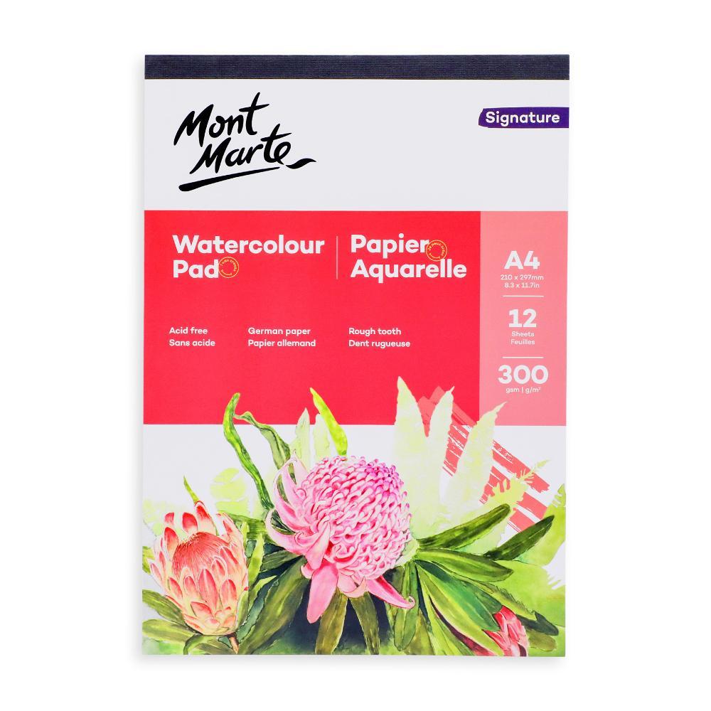 MONT MARTE Premium Watercolour Pad 300g - 12 Sheets - A4