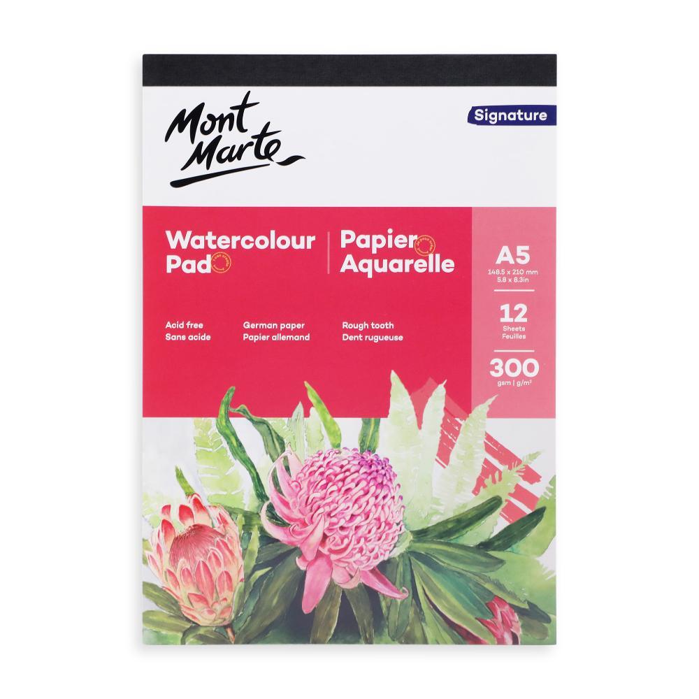 MONT MARTE Watercolour Pad Paper 300g A5 - 12 pages