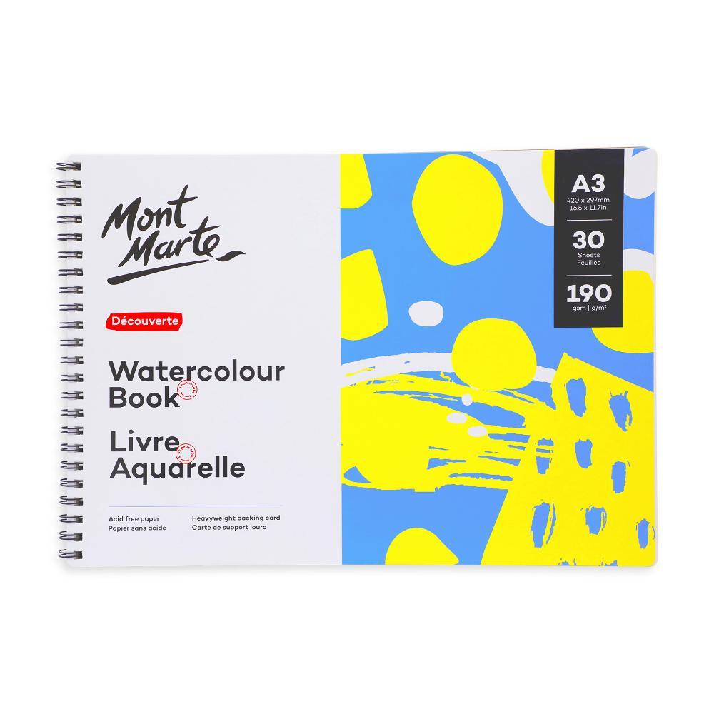 MONT MARTE Discovery Watercolour Book190g A3 - 30pgs