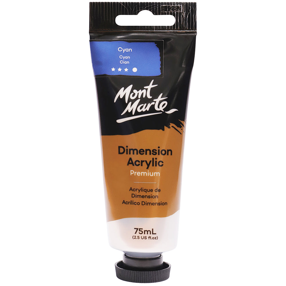 MONT MARTE Dimension Acrylic Paint - 75ml - Cyan Blue