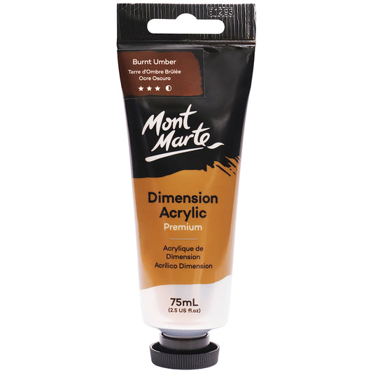 MONT MARTE Dimension Acrylic Paint - 75ml - Burnt Umber