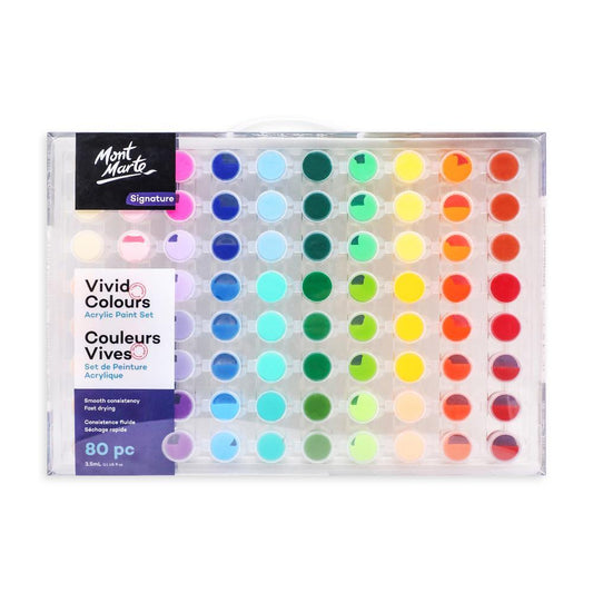 MONT MARTE Vivid Colors Acrylic Paint Set 80pc