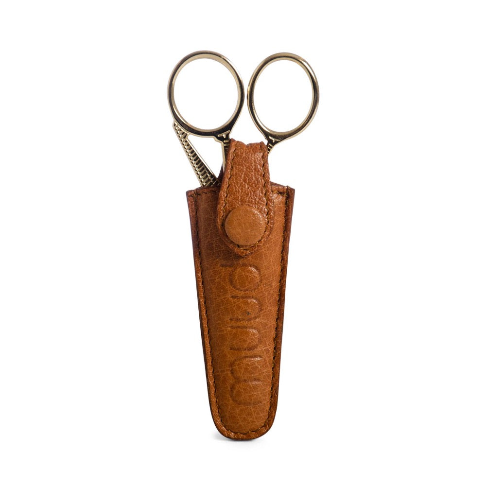 Espoo Whisky - Leather scissor case 8cm x 3.5cm x 2cm (3.14in x 1.37in x 0.78in)