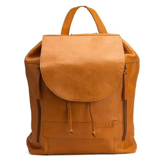Gimo Whisky - Leather backpack 38cm x 39cm x 12cm (14.9in x 15.35in x 4.72in)