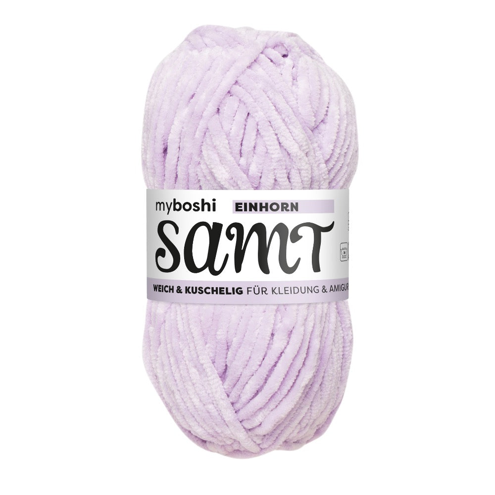 MYBOSHIYARNS Samt Unicorn - 100 g (3.53 oz) - 100 m (109 yds) - Bulky 5-Weight (Purple)