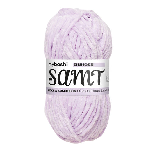 MYBOSHIYARNS Samt Unicorn - 100 g (3.53 oz) - 100 m (109 yds) - Bulky 5-Weight (Purple)