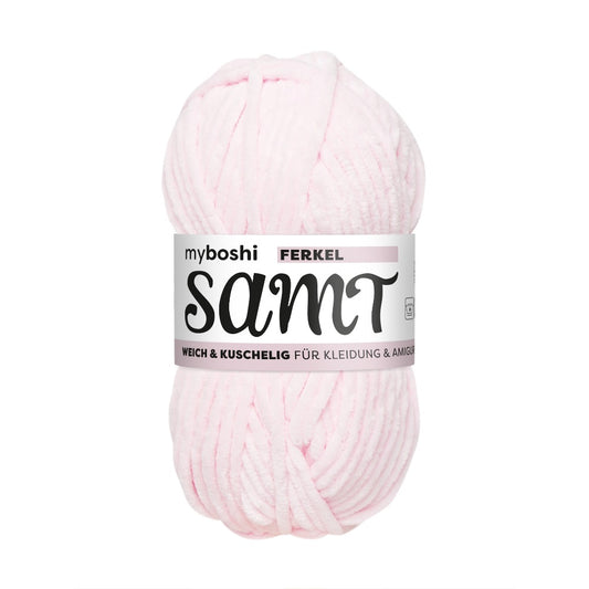 MYBOSHIYARNS Samt Piglet - 100 g (3.53 oz) - 100 m (109 yds) - Bulky 5-Weight (Pink)
