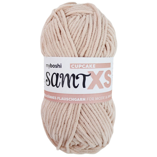 MYBOSHIYARNS Samt XS Cupcake - 50 g (1.76 oz) - 90 m (98 yds) - Medium 4-Weight (Pink)
