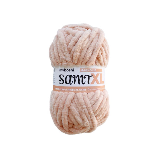 MYBOSHIYARNS Samt XL Magnolia - 100 g (3.53 oz) - 40 m (44 yds) - Super Bulky 6-Weight (Pink)