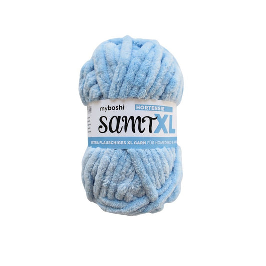 MYBOSHIYARNS Samt XL Hydrangea - 100 g (3.53 oz) - 40 m (44 yds) - Super Bulky 6-Weight (Purple)