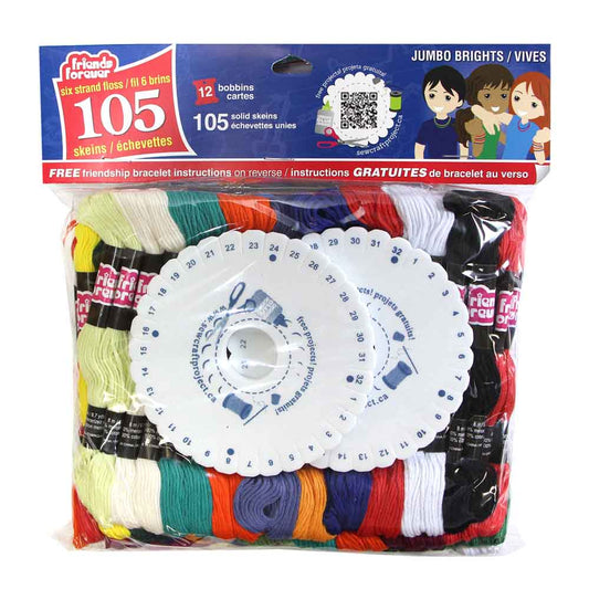 PRISM Floss Value Pack — 105 Solid Skeins, 6‑Strand Mercerized Cotton (8 m)