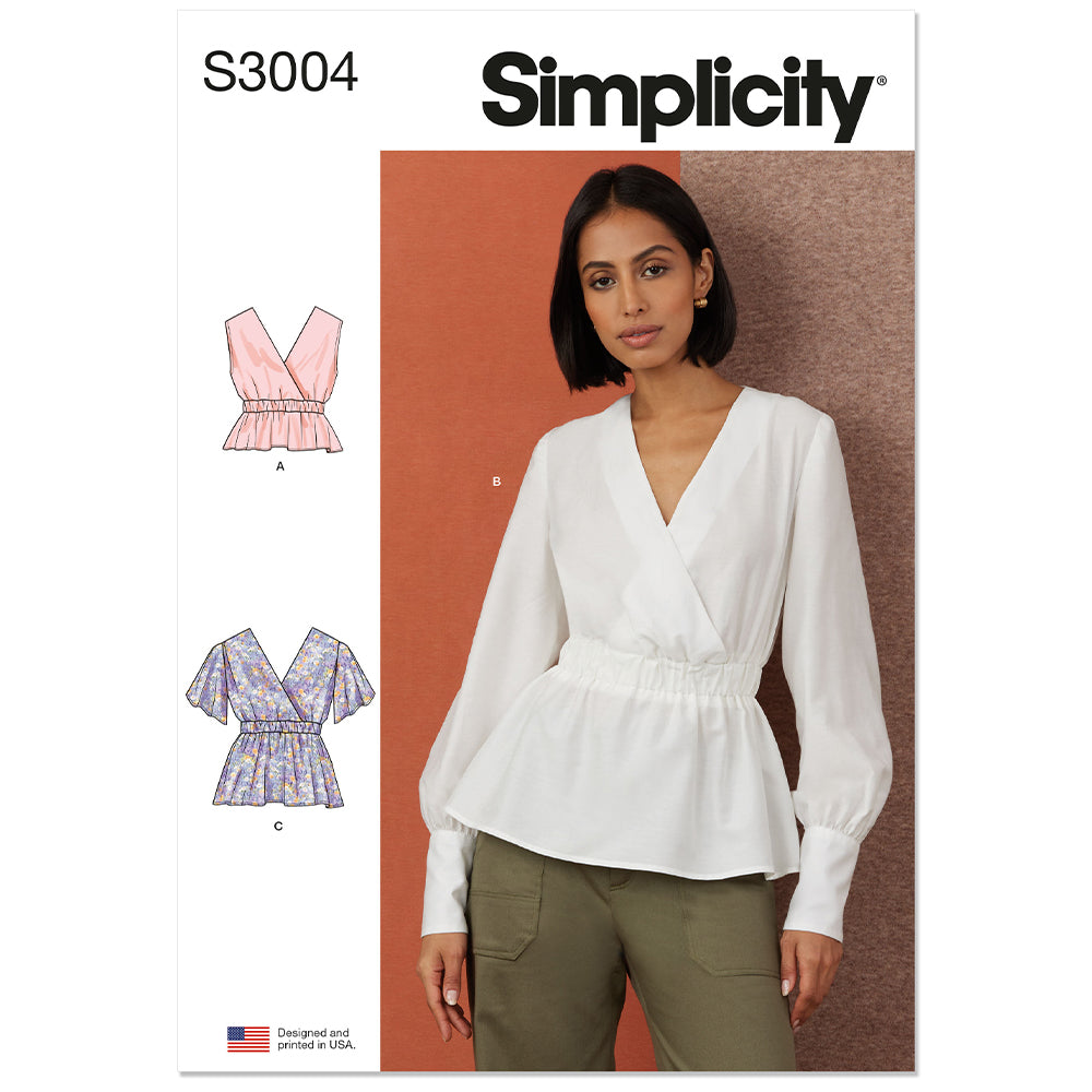SIMPLICITY Misses Top with Sleeve Variations