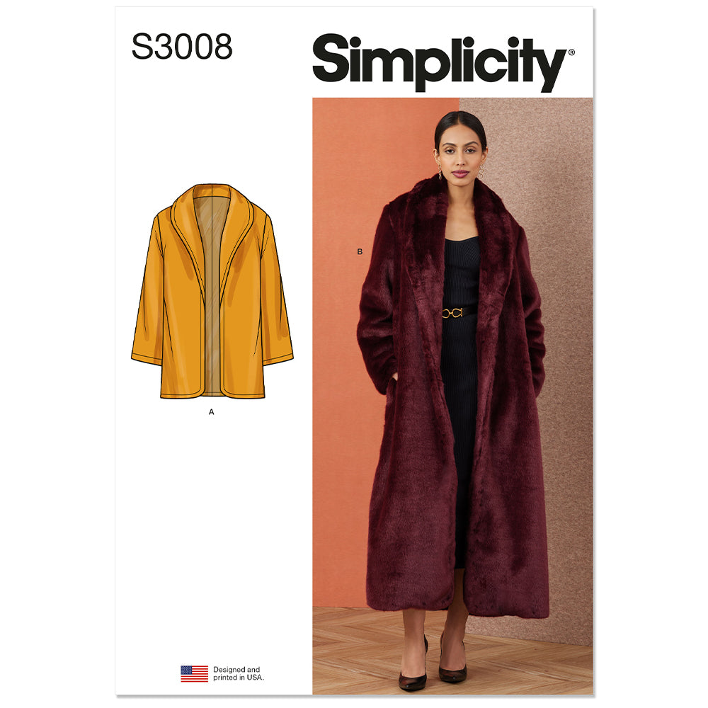 SIMPLICITY Misses Coat In Two Lengths