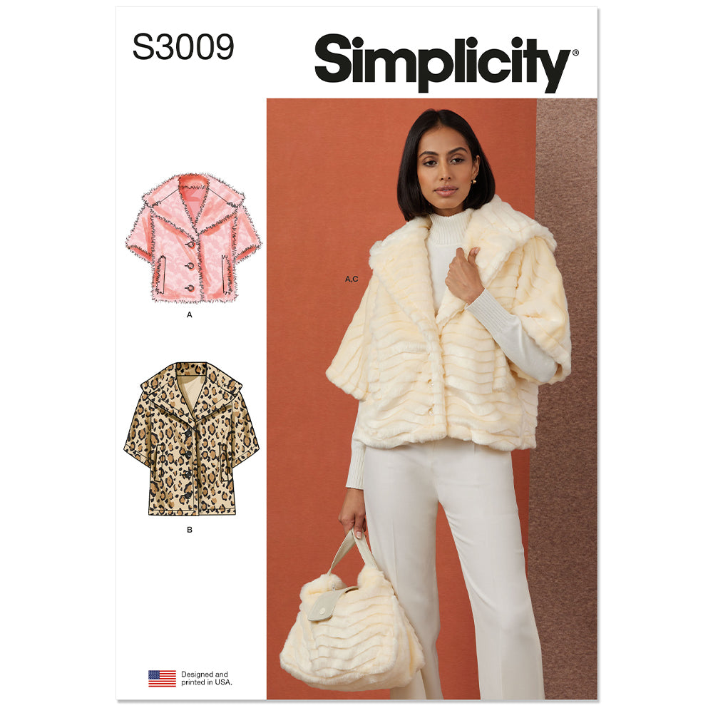 SIMPLICITY Misses Jacket In Two Lengths and Bag