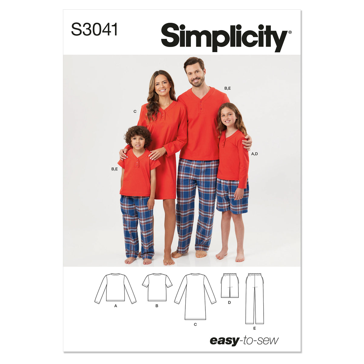SIMPLICITY Childrens, Teens and Adults Lounge Shorts, Pants and Knit Top and Tunic