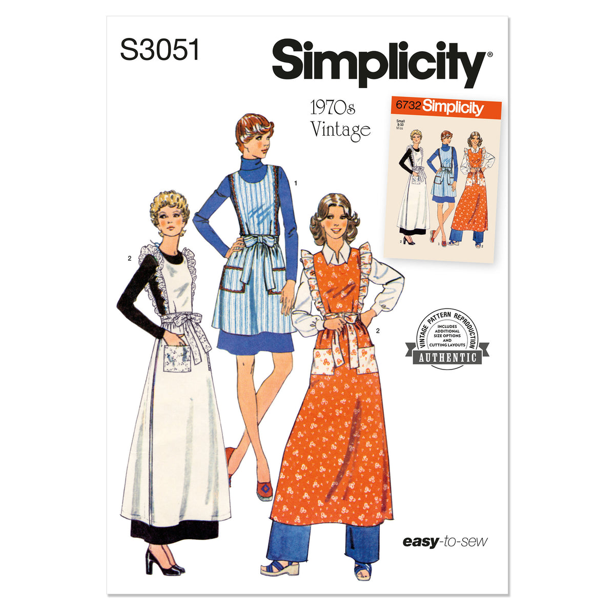 SIMPLICITY Misses Apron in Two Lengths