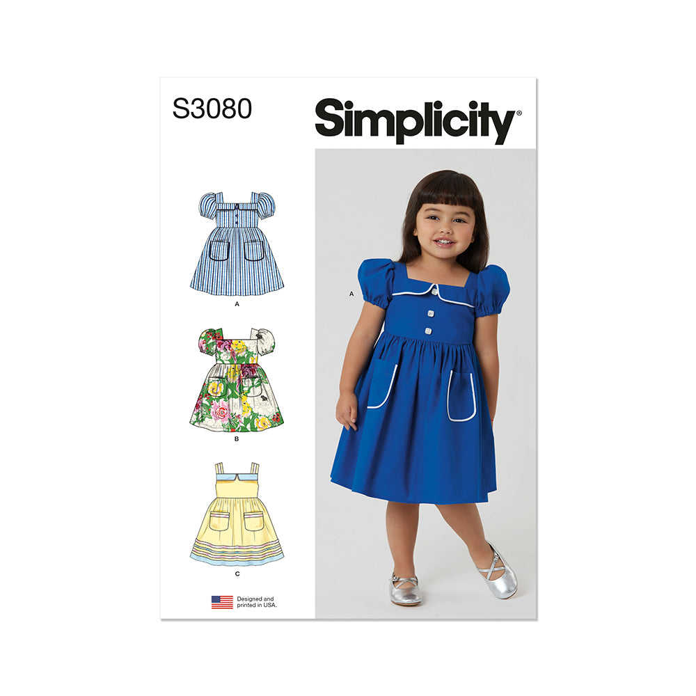 SIMPLICITY S3080 Toddlers' Dresses