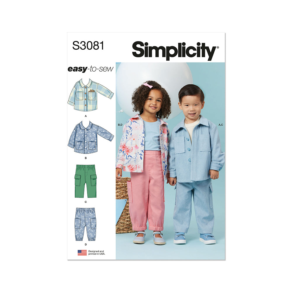 SIMPLICITY S3081 Toddlers' Jackets and Pants