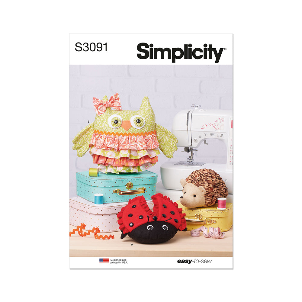 SIMPLICITY S3091 Plush Animals