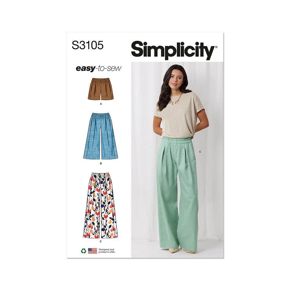 SIMPLICITY S3105 Misses' Shorts and Pants