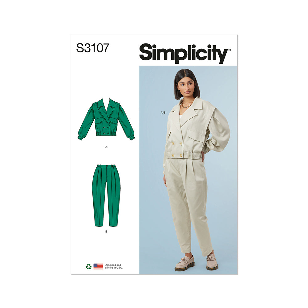 SIMPLICITY S3107 Misses' Jacket and Pants