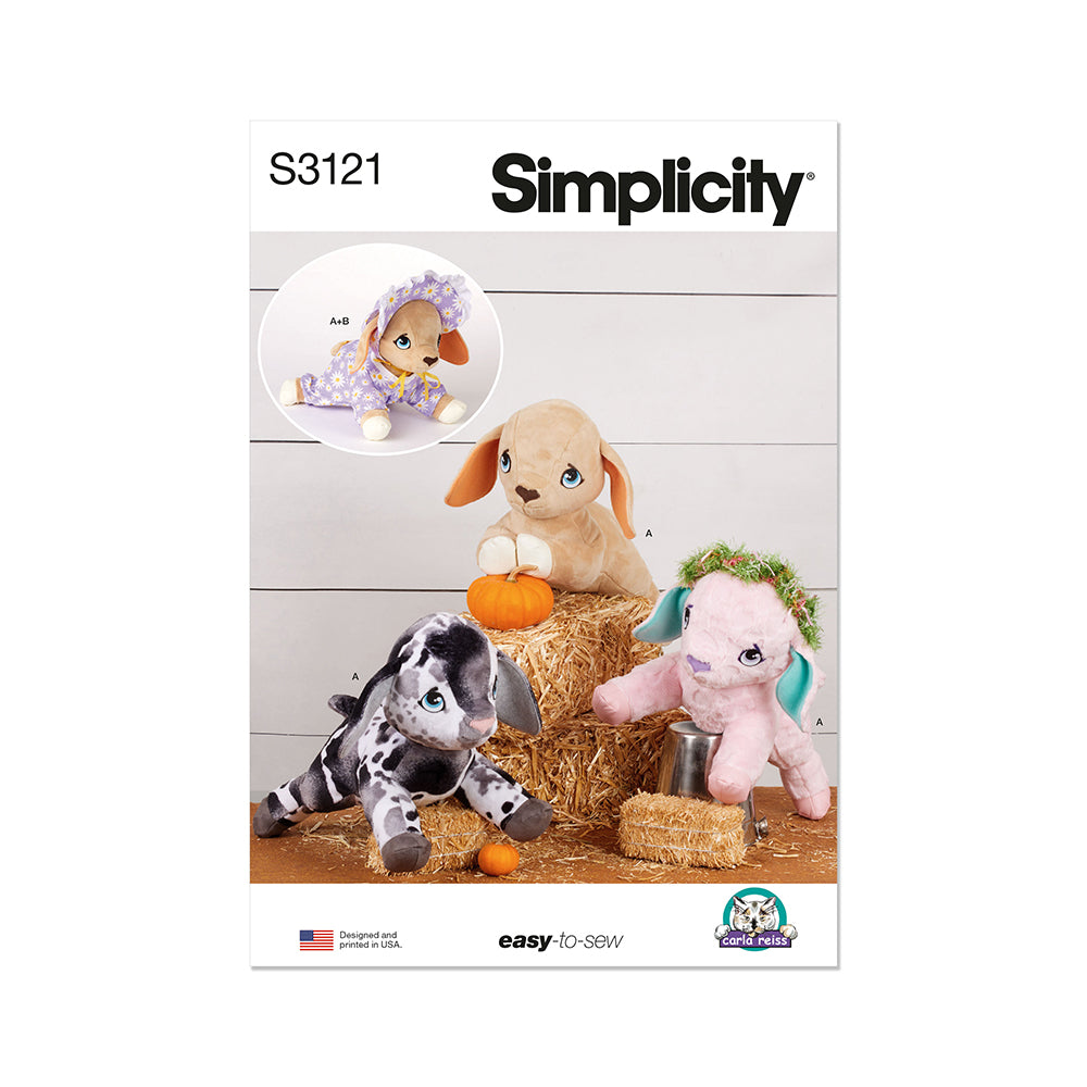 SIMPLICITY S3121 Baby Goat Plushy and Accessories by Carla Reiss