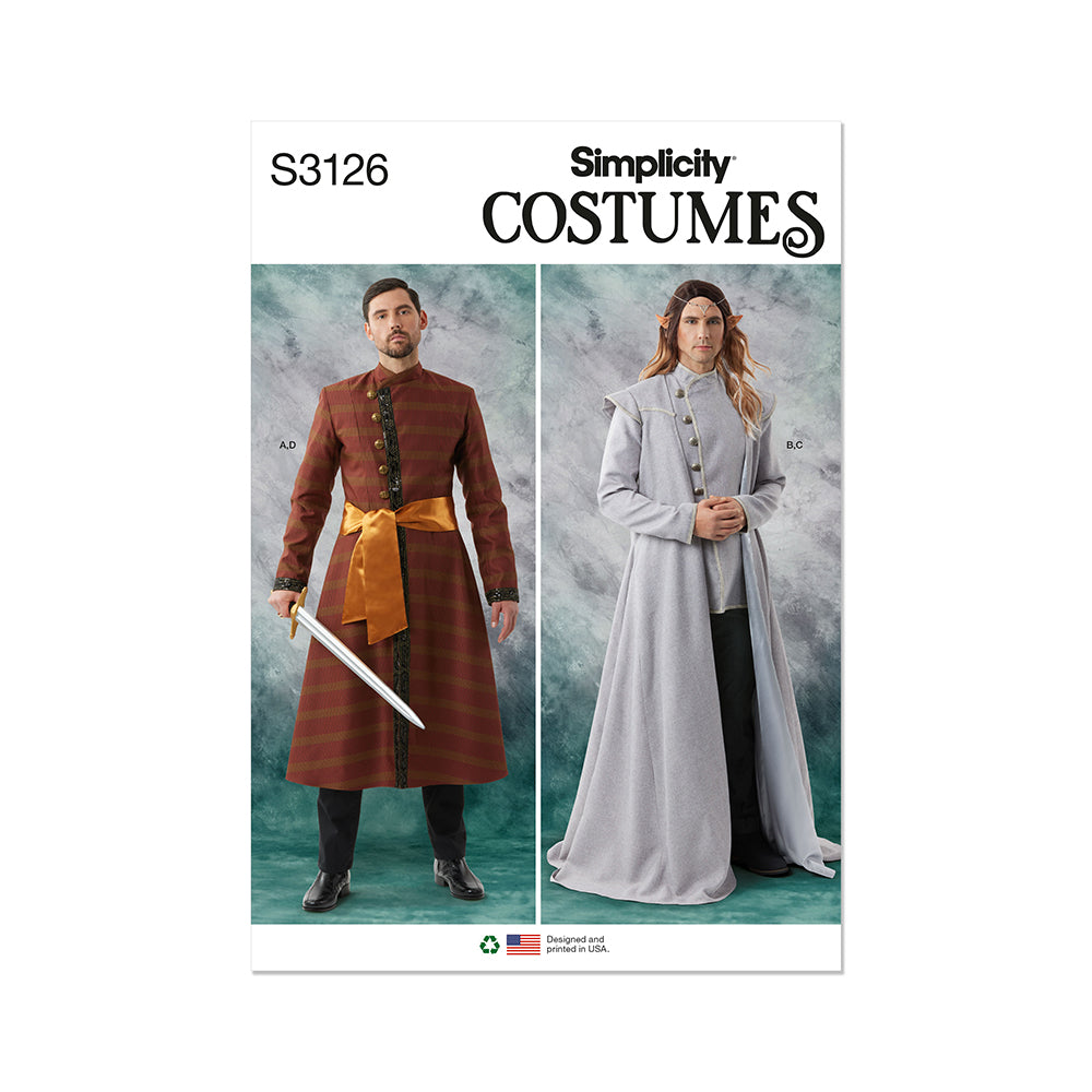 SIMPLICITY S3126 Men's Costumes