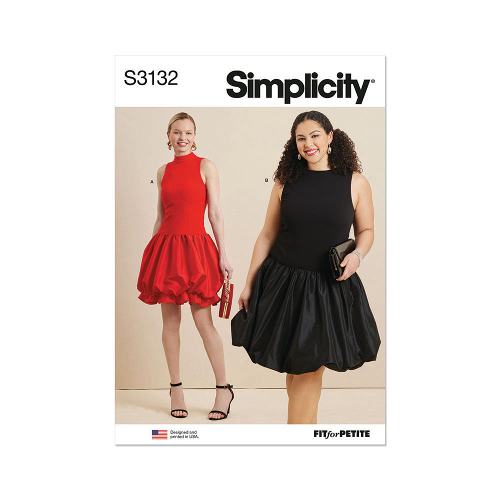 SIMPLICITY Misses and Womens Dress in Two Lengths with Petite Lines