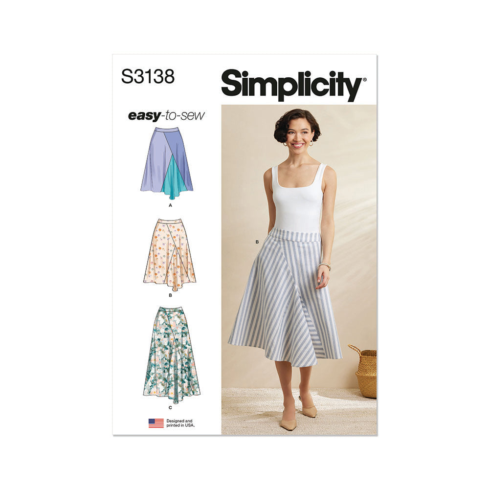SIMPLICITY Misses Godet Skirt in Two Lengths