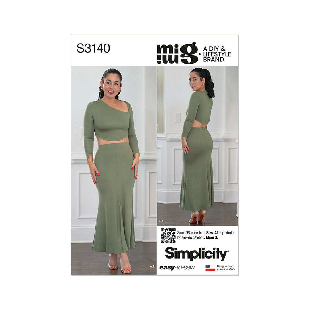 SIMPLICITY Misses Knit Top and Skirt by Mimi G Style