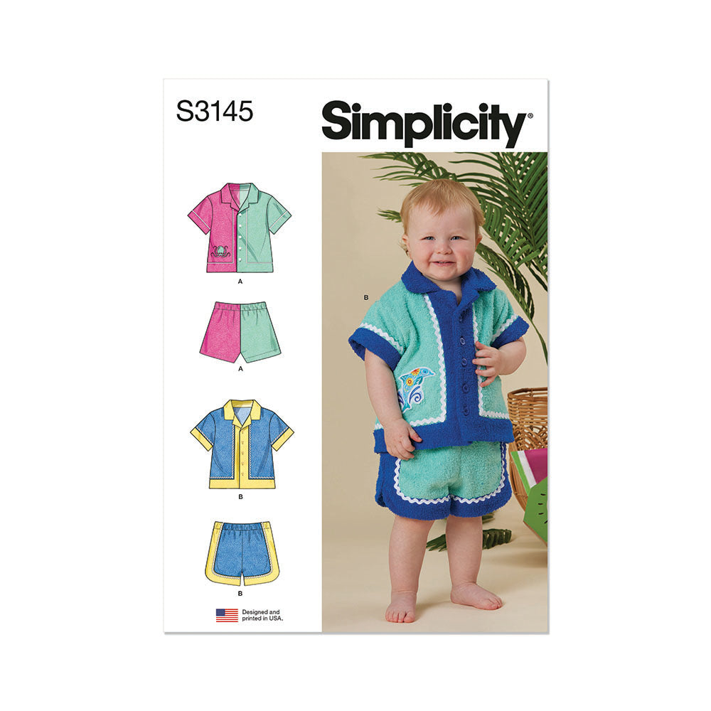 SIMPLICITY Babies Contrast Shirt and Shorts