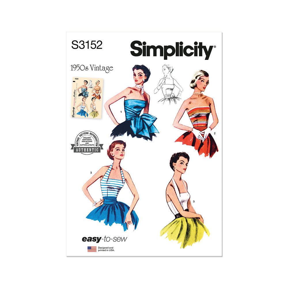 SIMPLICITY Misses Halter and Strapless Bodice