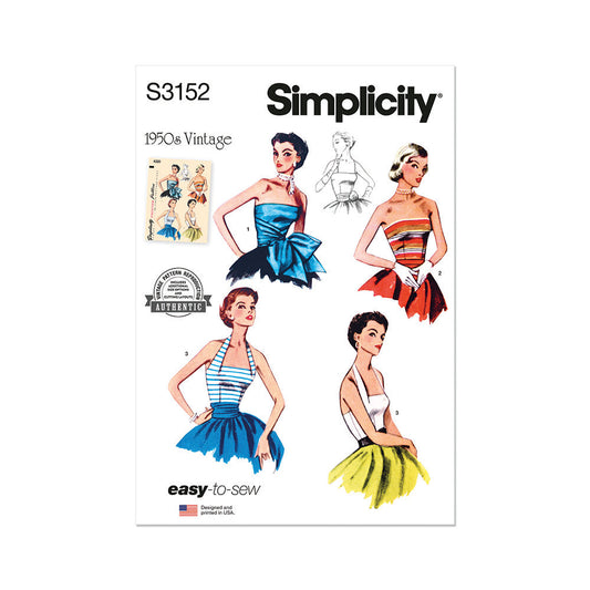 SIMPLICITY Misses Halter and Strapless Bodice