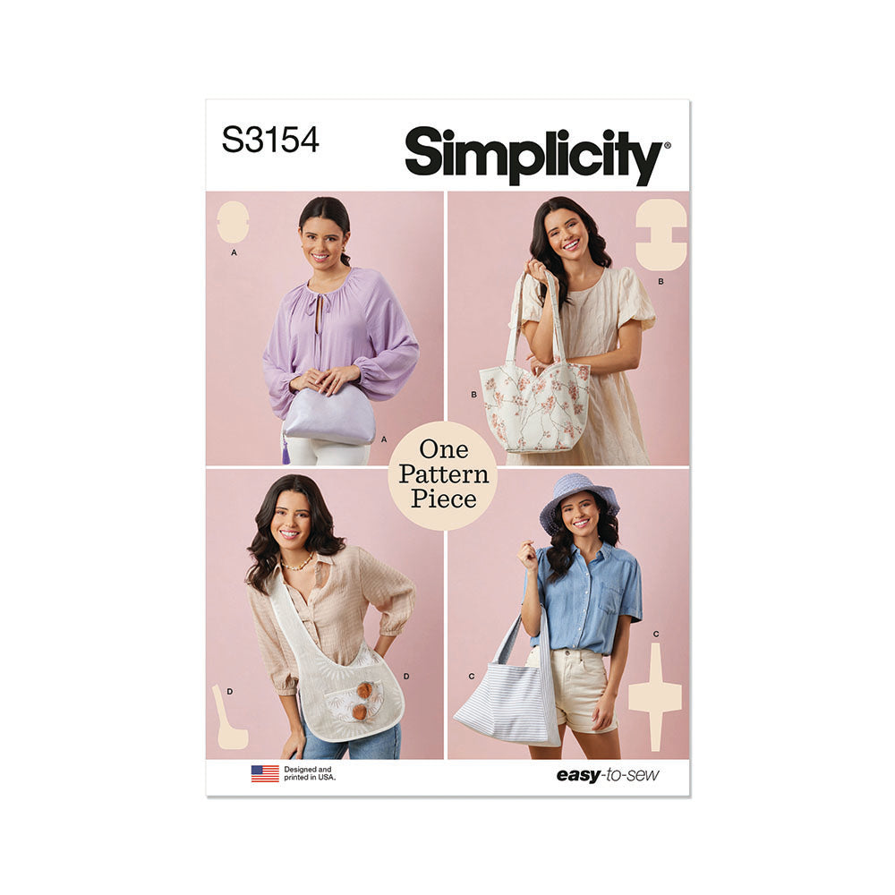 SIMPLICITY One Pattern Piece Bags