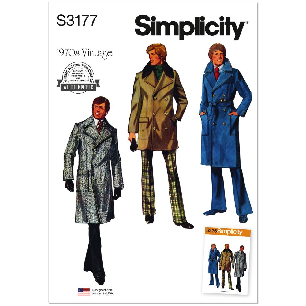 SIMPLICITY S3177 Men's Overcoat in Two Lengths