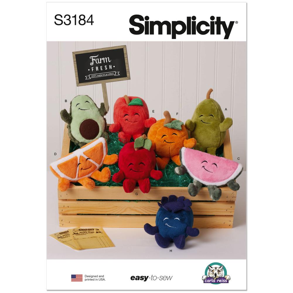 SIMPLICITY S3184 Fruit Plushies