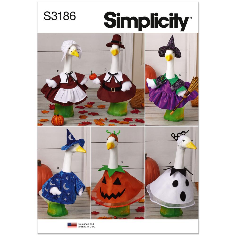SIMPLICITY S3186 Porch Geese Clothes for Fall Holiday