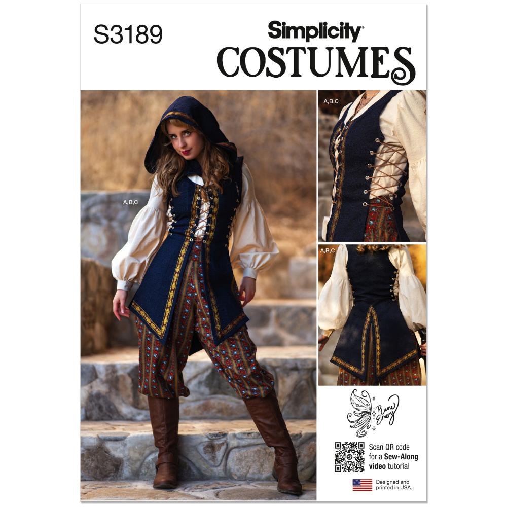 SIMPLICITY S3189 Fantasy Rogue Costume by Raine Emery