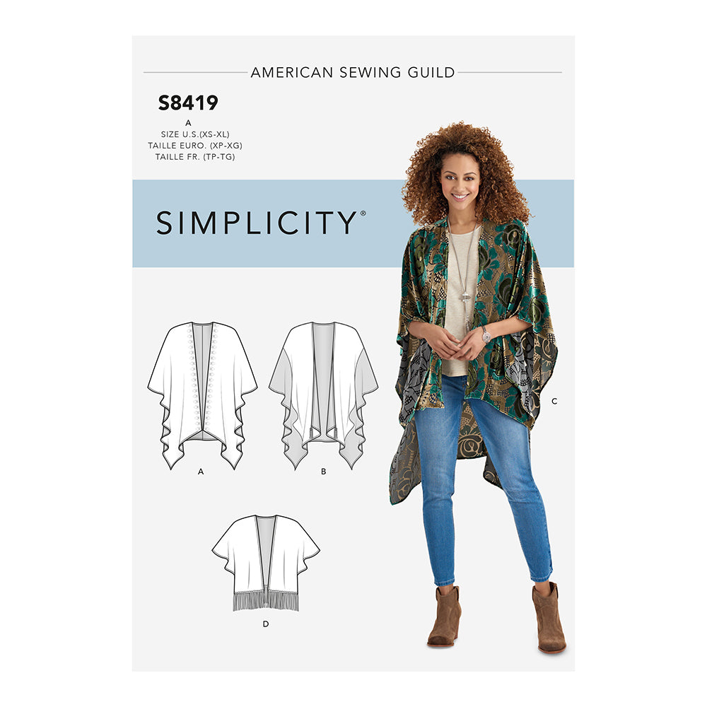 SIMPLICITY S8419 Misses' ASG Easy Kimono