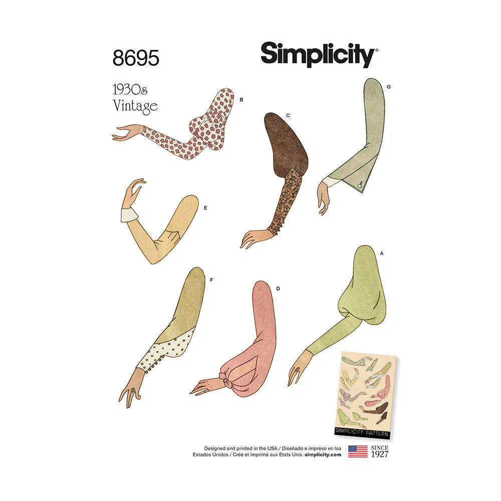 SIMPLICITY S8695 Misses' Vintage Sleeves