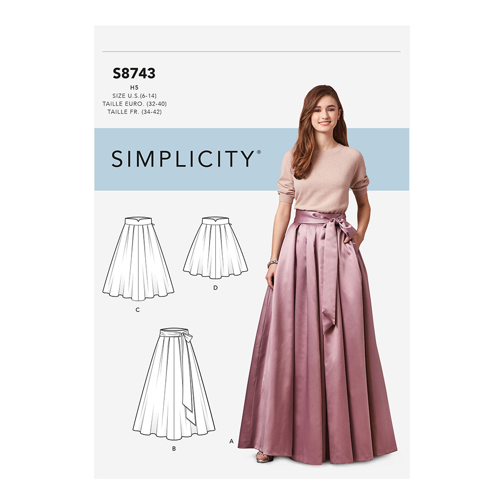 SIMPLICITY S8743 Misses' Pleated Skirt