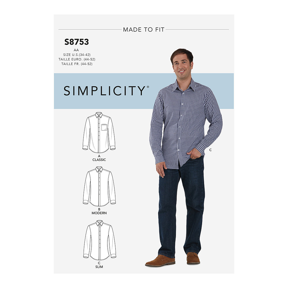SIMPLICITY S8753 Men’s Shirt