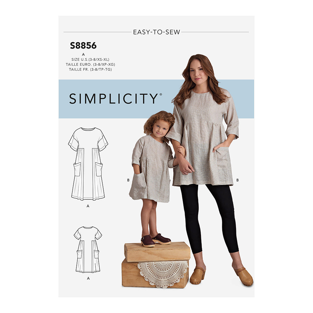 SIMPLICITY S8856 Children And Misses' Dress
