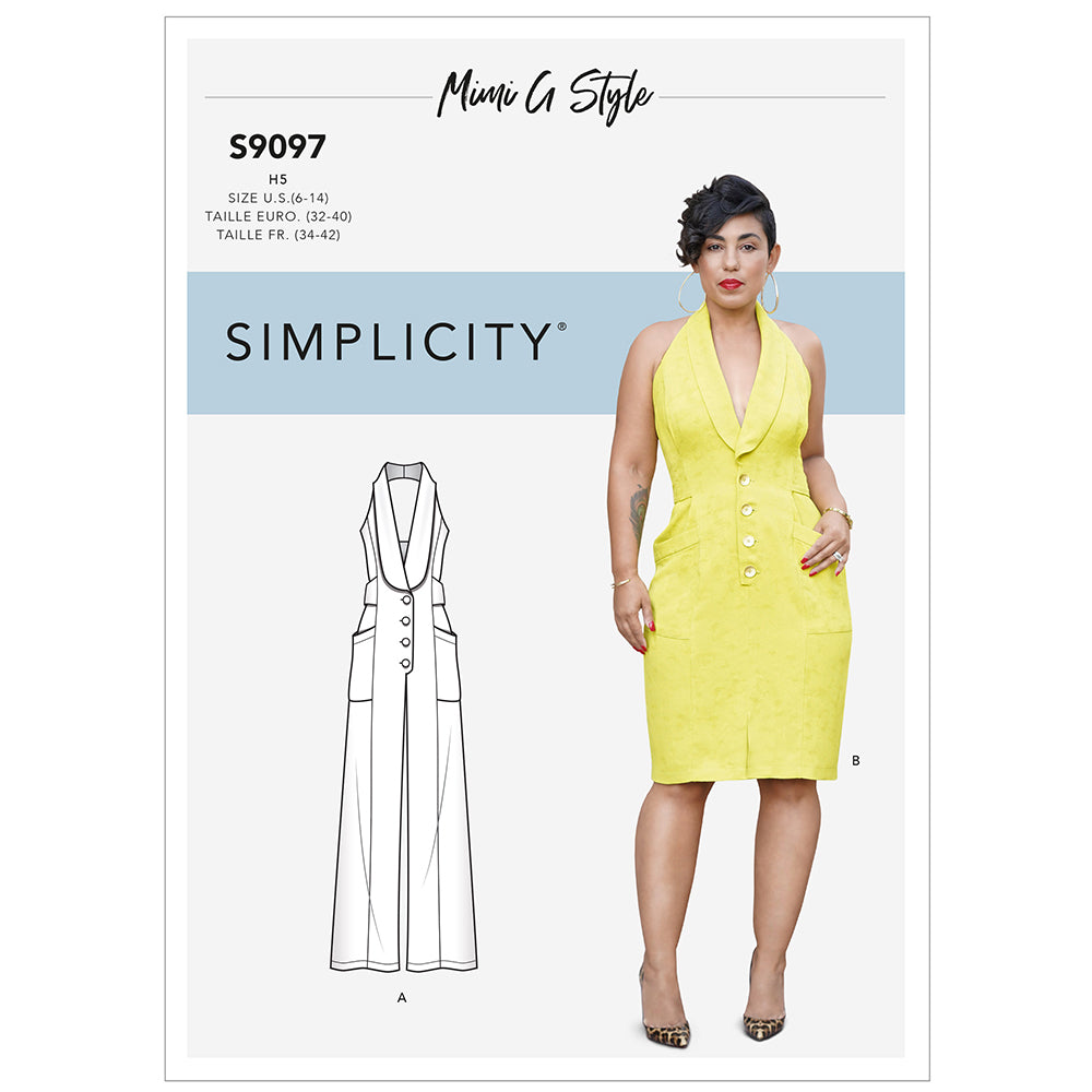 SIMPLICITY S9097 Misses' Dress Jumpsuit