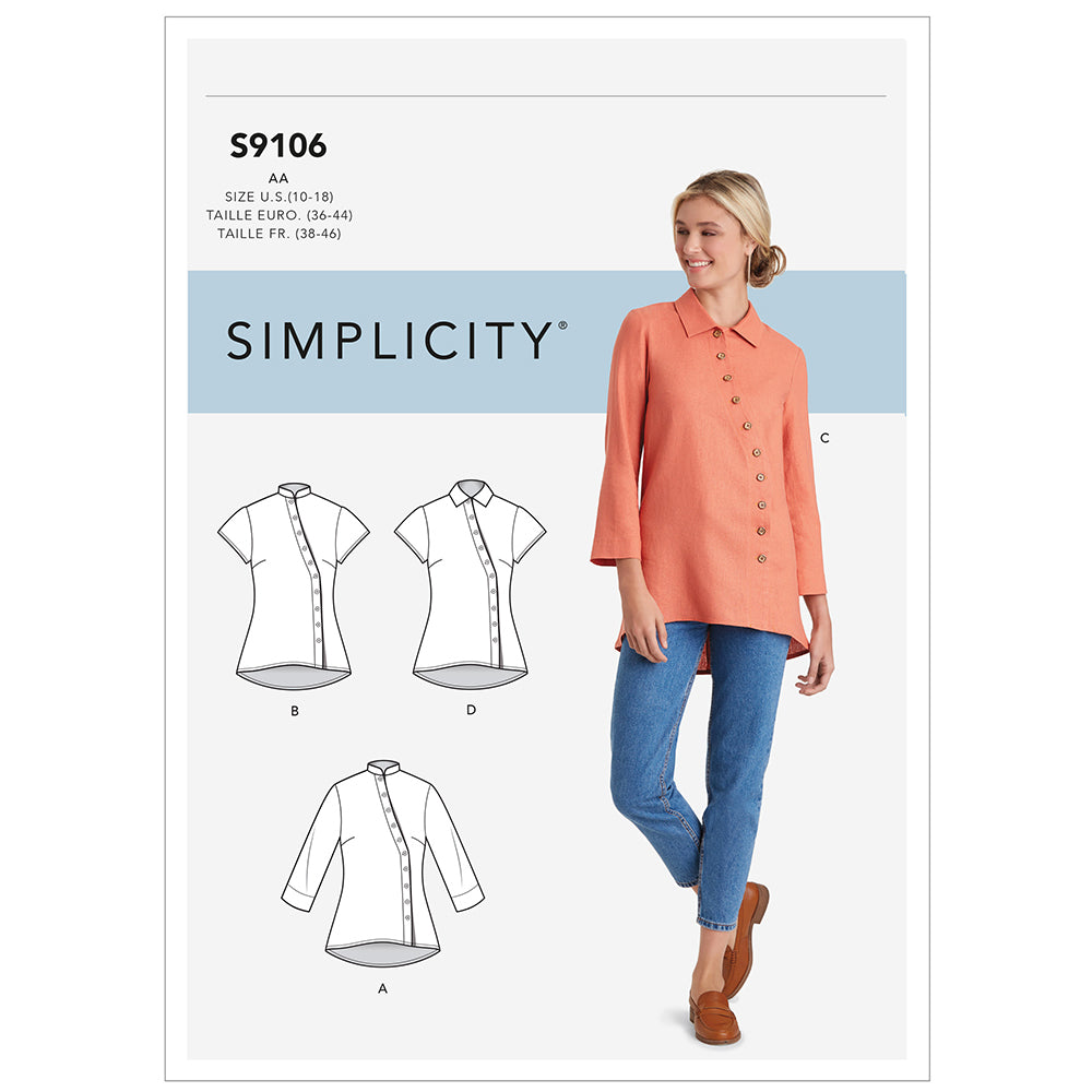 SIMPLICITY S9106 Misses' Plus Size Shirt