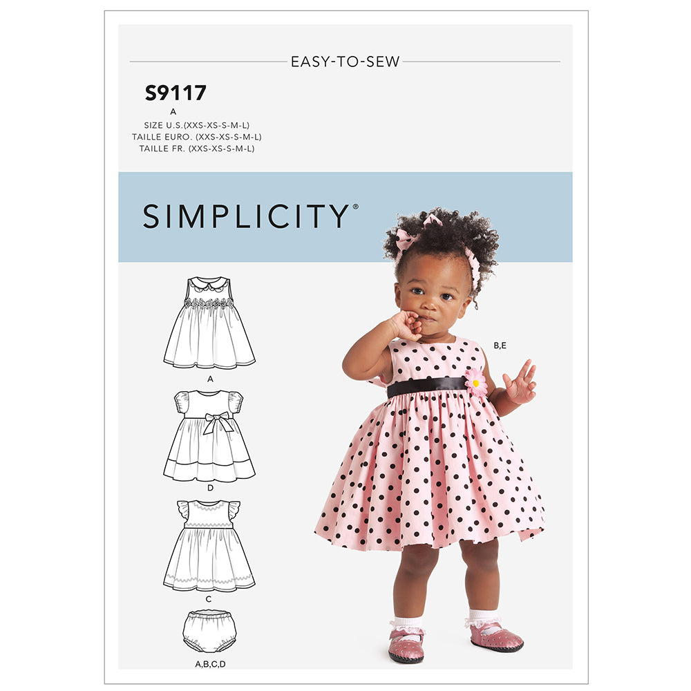 SIMPLICITY S9117 Babies' Dress And Panties