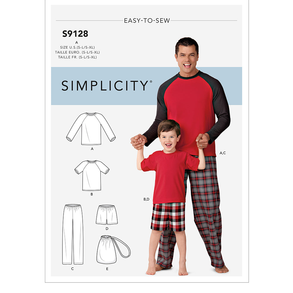 SIMPLICITY S9128 Men’s And Boys' Sleepwear