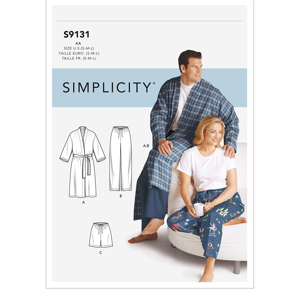 SIMPLICITY S9131 Unisex Sleepwear