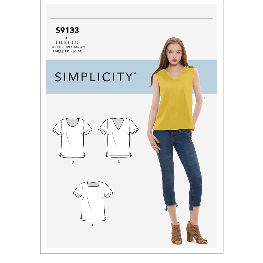 SIMPLICITY S9133 Misses' Top And Vest